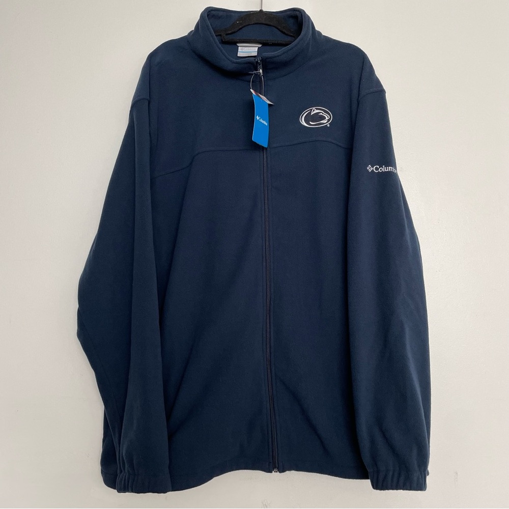 Men’s Columbia Penn State Nittany Lions Full Zip CLG Flanker Fleece Jacket 4XT